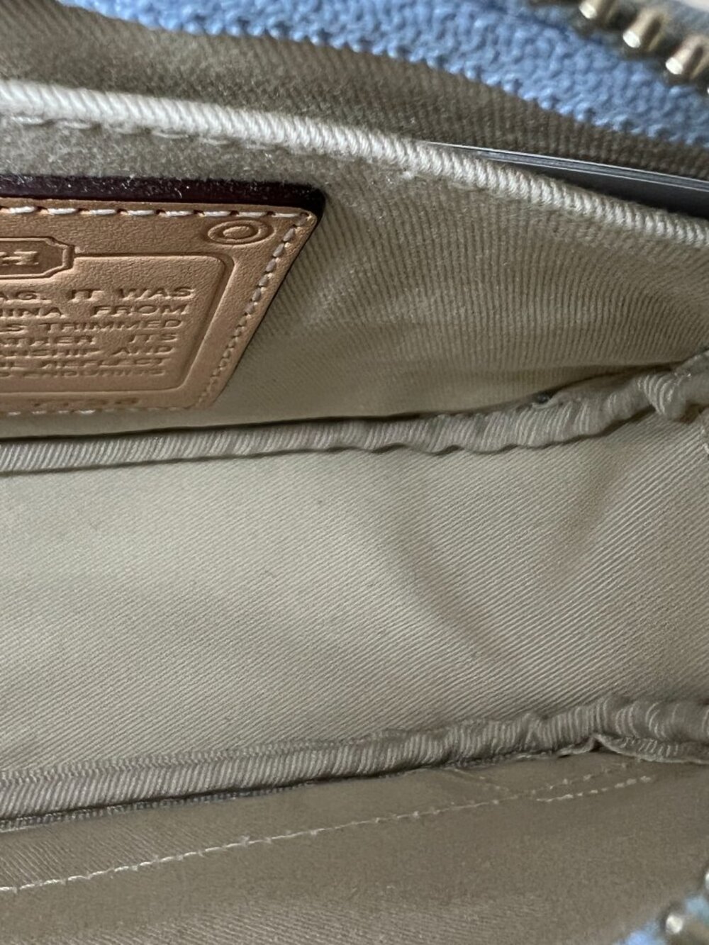 Coach Blue Plaid Small Bag in Style 7736 - Picture 14 of 15